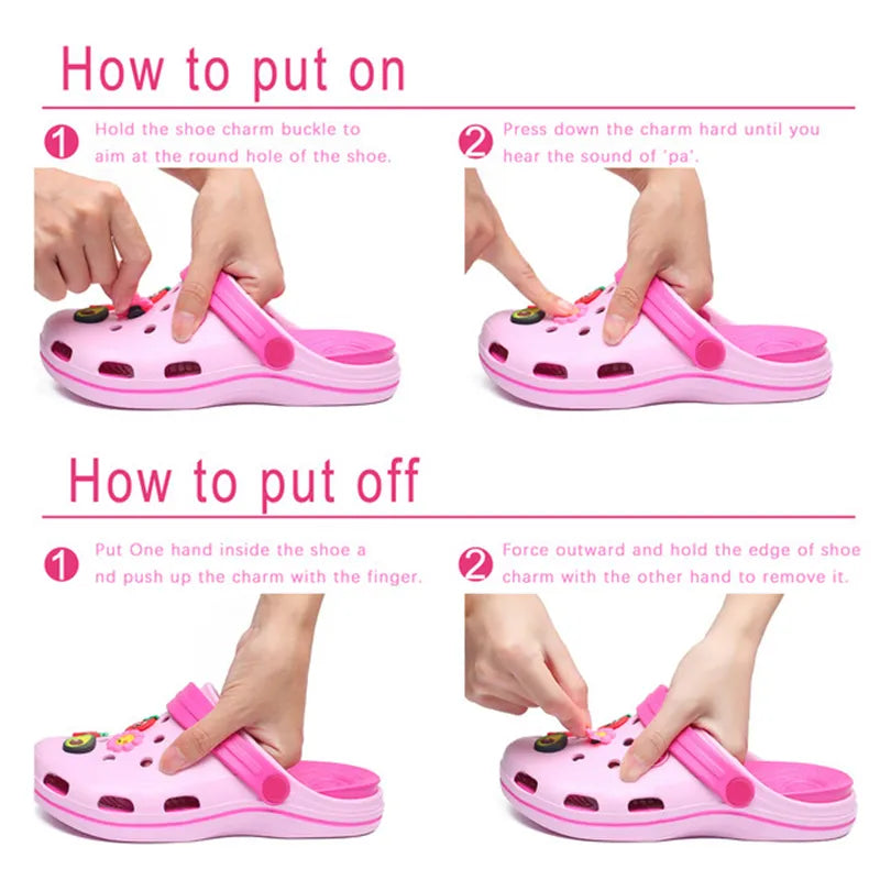 Hot Sale 1pc PVC Shoe Charms for Croc Shoe Classic Cartoon Women's Original Ornaments Sneakers Accessories Decorations Kids Gift