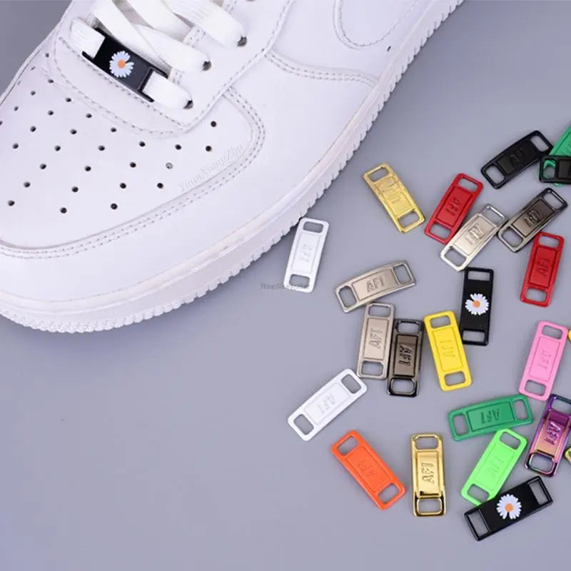 New Combination AF1 Diamond Shoe Charms Sneaker Laces Buckle Quality Metal Shoelaces Decorations Air Force 1 Shoes Accessories