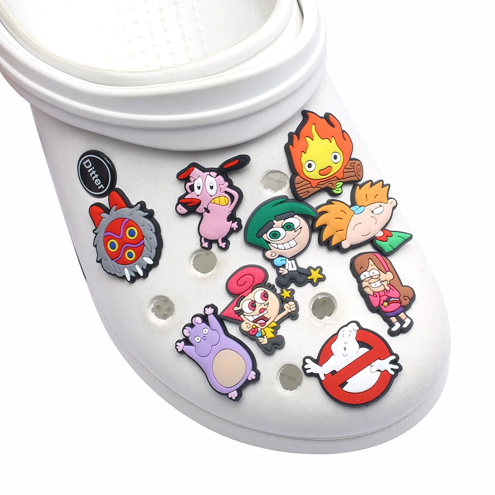 Hot Sale 1pc PVC Shoe Charms for Croc Shoe Classic Cartoon Women's Original Ornaments Sneakers Accessories Decorations Kids Gift