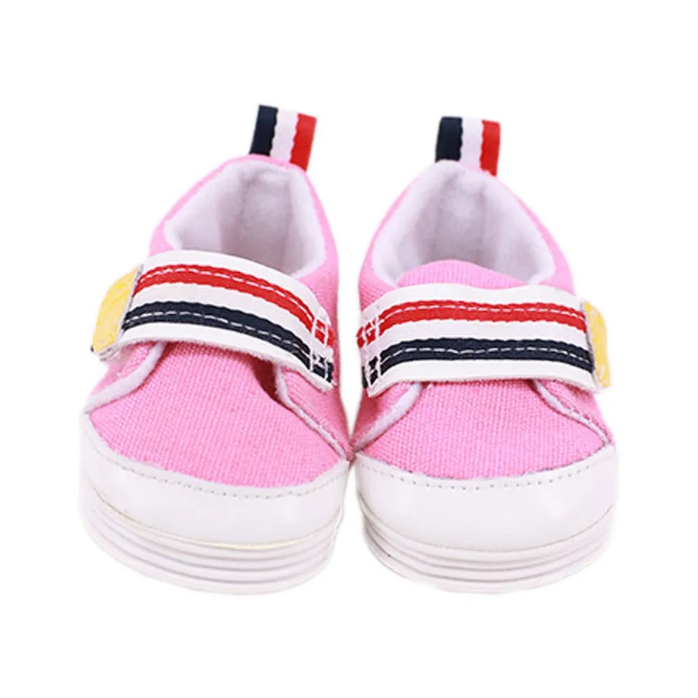 7Cm Doll Shoes Pink  Bow Canvas Shoes Sneakers Fit 18 Inch American Doll&43cm Baby New Born Doll Clothes Girl`s Accessories