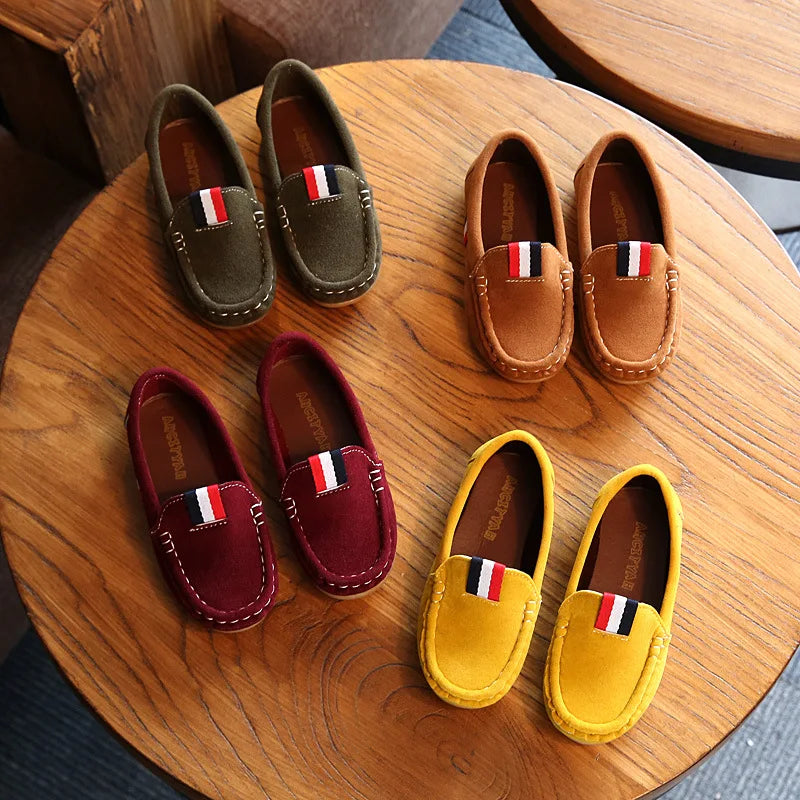 Fashion Boys Shoes Kids Children Soft Flats Sneakers Casual Shoes For Toddler Big Boy Classical Design British All-match Loafers